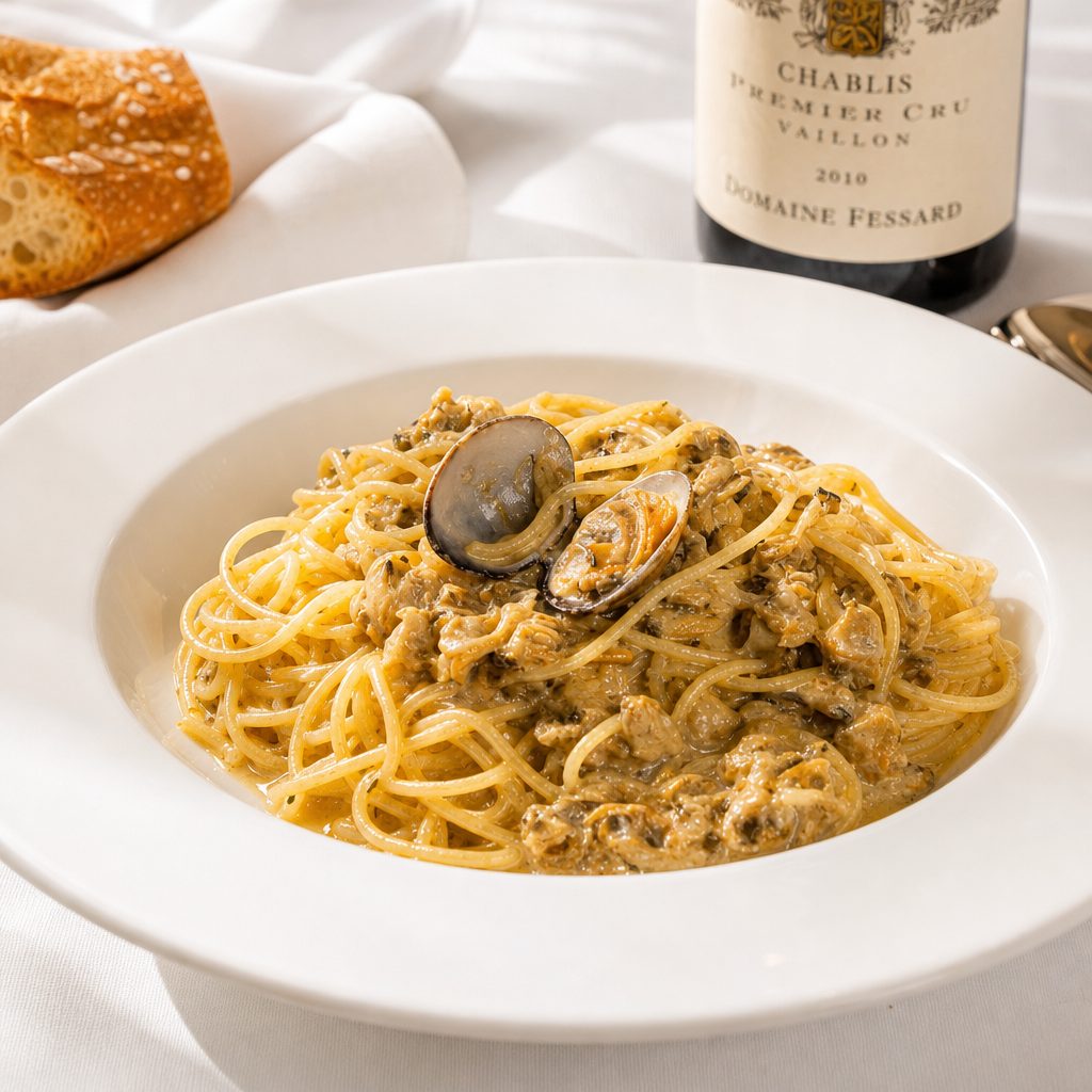 Linguine alla vongole.